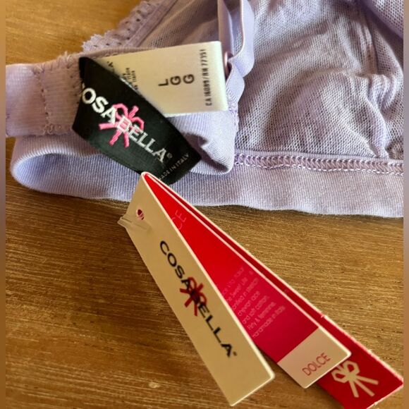 COSABELLA DOLCE BRA BRALETTE IN ISSUS LAVENDER NWT SIZE LARGE - Picture 7 of 7